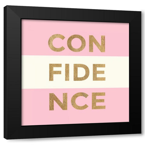 Confidence Glam Black Modern Wood Framed Art Print with Double Matting by Taylor, Evangeline