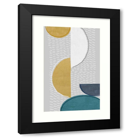 Modern Ellipse 1 Black Modern Wood Framed Art Print by Taylor, Evangeline
