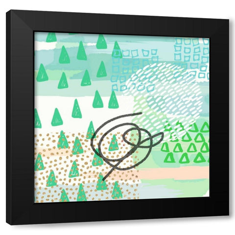 SwirlÃ©e 2 Black Modern Wood Framed Art Print by Taylor, Evangeline