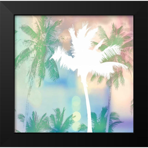 Dreamy Palm Trees Black Modern Wood Framed Art Print by Taylor, Evangeline