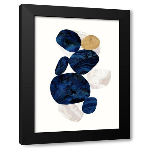 Tumbled 1 Black Modern Wood Framed Art Print by Taylor, Evangeline