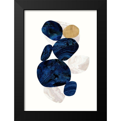 Tumbled 1 Black Modern Wood Framed Art Print by Taylor, Evangeline