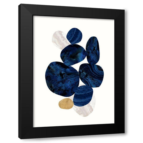 Tumbled 2 Black Modern Wood Framed Art Print with Double Matting by Taylor, Evangeline