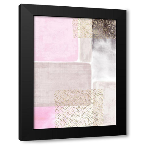 Shape and Texture Blush Black Modern Wood Framed Art Print by Taylor, Evangeline