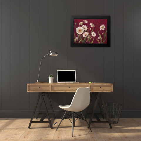 Harmony Daisies  Black Modern Wood Framed Art Print by Art Atelier Alliance