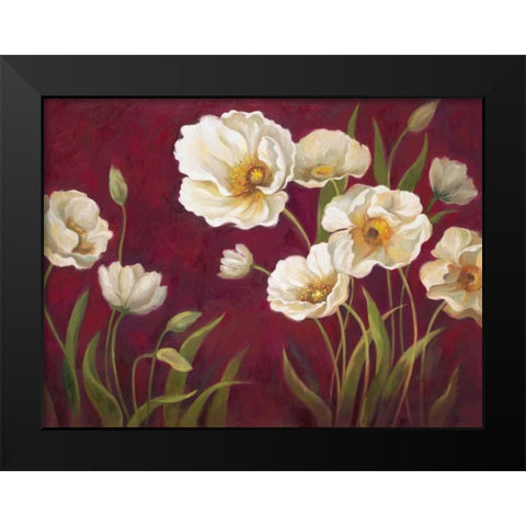 Harmony Poppies Black Modern Wood Framed Art Print by Art Atelier Alliance