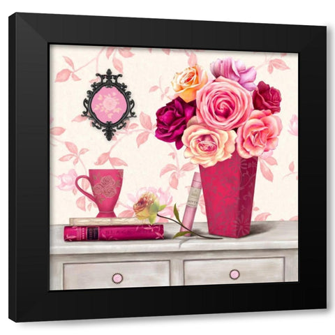 Parisian In Pink 4 Black Modern Wood Framed Art Print by Art Atelier Alliance