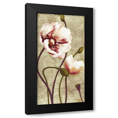 Dancing Poppies 1 Black Modern Wood Framed Art Print with Double Matting by Art Atelier Alliance