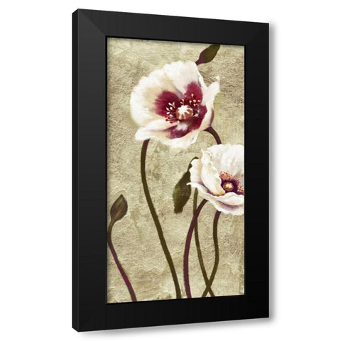 Dancing Poppies 2 Black Modern Wood Framed Art Print with Double Matting by Art Atelier Alliance