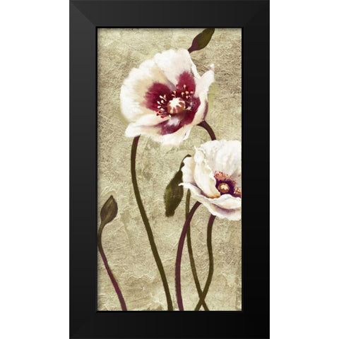 Dancing Poppies 2 Black Modern Wood Framed Art Print by Art Atelier Alliance