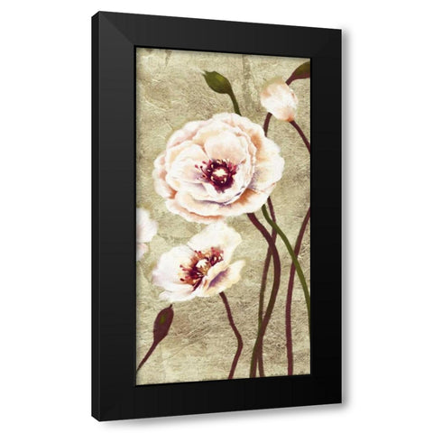 Dancing Poppies 3 Black Modern Wood Framed Art Print by Art Atelier Alliance