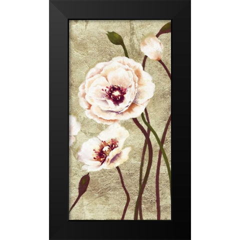 Dancing Poppies 3 Black Modern Wood Framed Art Print by Art Atelier Alliance