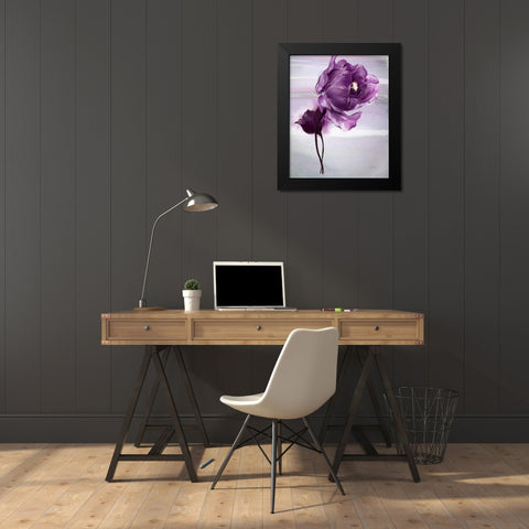 Exquisite Tulip Black Modern Wood Framed Art Print by Art Atelier Alliance