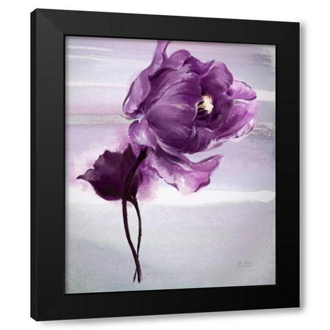 Exquisite Tulip Black Modern Wood Framed Art Print with Double Matting by Art Atelier Alliance
