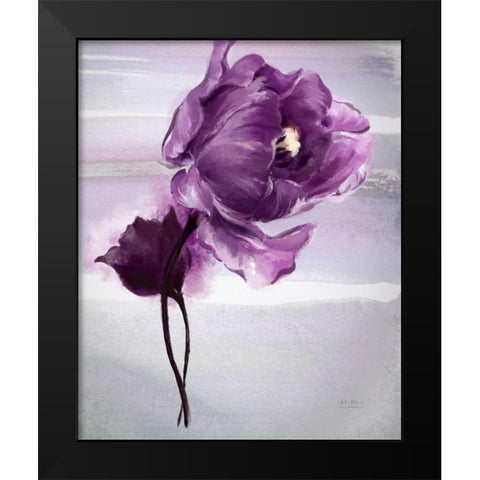 Exquisite Tulip Black Modern Wood Framed Art Print by Art Atelier Alliance