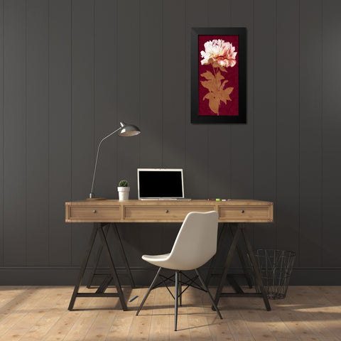 Blushing Peony Spice 1 Black Modern Wood Framed Art Print by Art Atelier Alliance