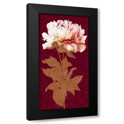 Blushing Peony Spice 1 Black Modern Wood Framed Art Print with Double Matting by Art Atelier Alliance