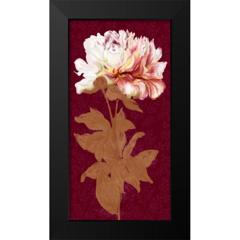 Blushing Peony Spice 1 Black Modern Wood Framed Art Print by Art Atelier Alliance