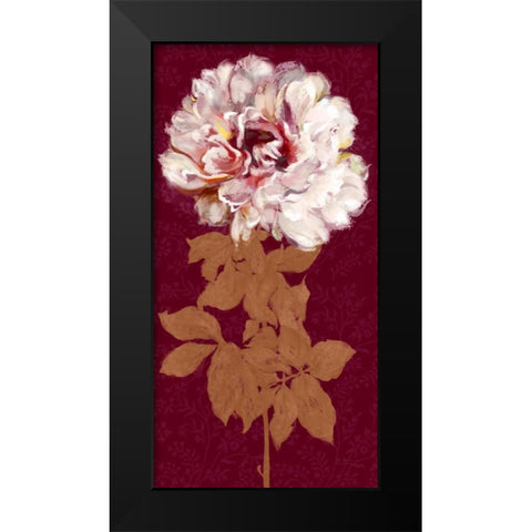 Blushing Peony Spice 2 Black Modern Wood Framed Art Print by Art Atelier Alliance