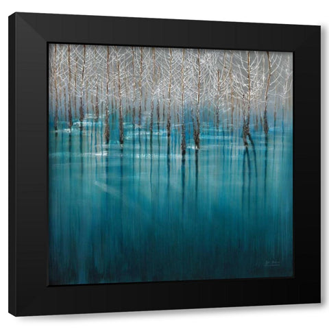 Crystal Black Modern Wood Framed Art Print with Double Matting by Art Atelier Alliance
