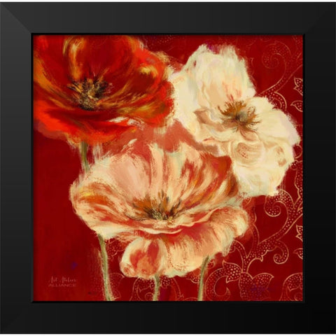 Eastern Poppies 1 Black Modern Wood Framed Art Print by Art Atelier Alliance