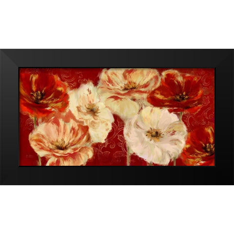 Imperial Poppies Black Modern Wood Framed Art Print by Art Atelier Alliance