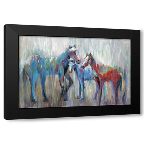 3 Horse 2 Black Modern Wood Framed Art Print by Art Atelier Alliance