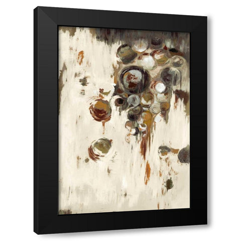 Circles in Brown Black Modern Wood Framed Art Print by Art Atelier Alliance