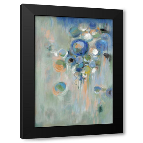 Circles Black Modern Wood Framed Art Print by Art Atelier Alliance