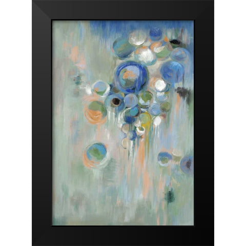 Circles Black Modern Wood Framed Art Print by Art Atelier Alliance