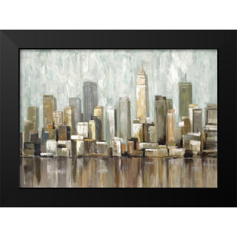 City Scape 1 Black Modern Wood Framed Art Print by Art Atelier Alliance