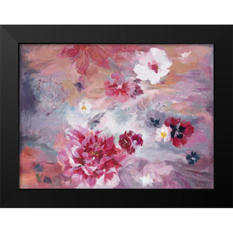 Floral 2 Black Modern Wood Framed Art Print by Art Atelier Alliance