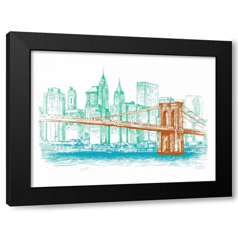 City Print Project Black Modern Wood Framed Art Print with Double Matting by Art Atelier Alliance
