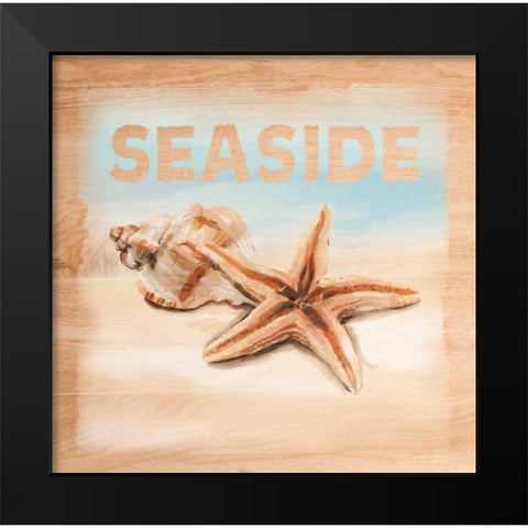 Natural Ocean Seaside Black Modern Wood Framed Art Print by Art Atelier Alliance