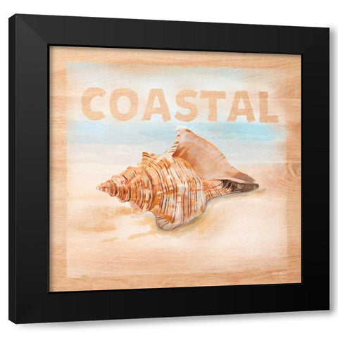 Natural Ocean Coastal Black Modern Wood Framed Art Print by Art Atelier Alliance