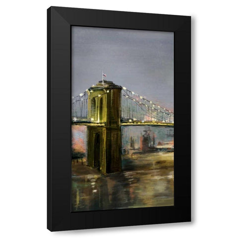 Metropolis 1 Black Modern Wood Framed Art Print with Double Matting by Art Atelier Alliance