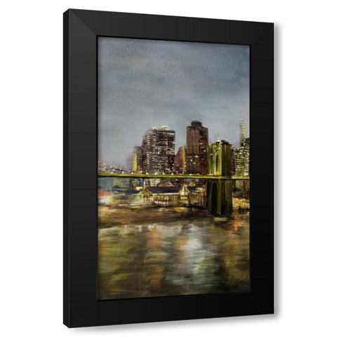 Metropolis 2 Black Modern Wood Framed Art Print with Double Matting by Art Atelier Alliance