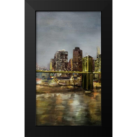 Metropolis 2 Black Modern Wood Framed Art Print by Art Atelier Alliance