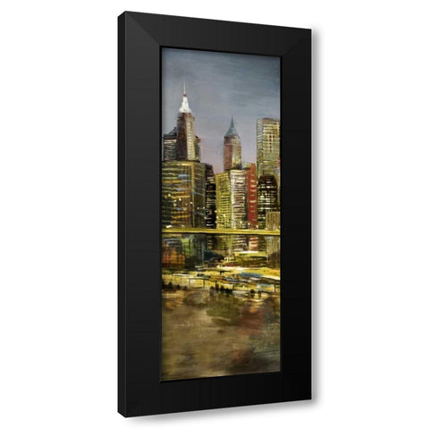 Metropolis 3 Black Modern Wood Framed Art Print with Double Matting by Art Atelier Alliance