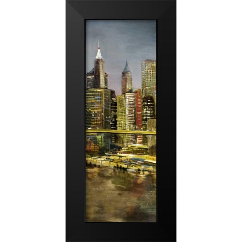 Metropolis 3 Black Modern Wood Framed Art Print by Art Atelier Alliance