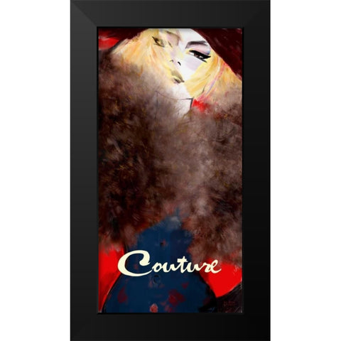 Couture Inspired Black Modern Wood Framed Art Print by Art Atelier Alliance