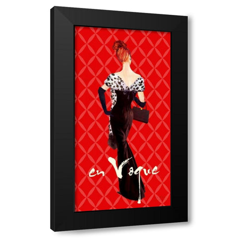 EnVogueFashionIllustration In Red Black Modern Wood Framed Art Print with Double Matting by Art Atelier Alliance