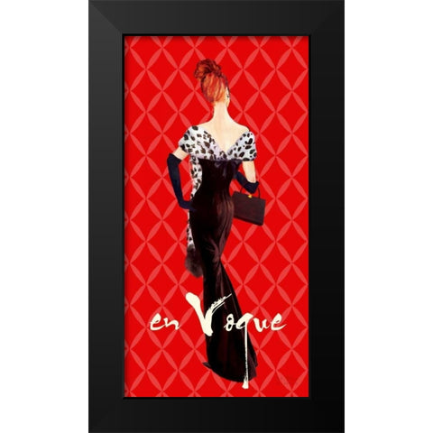 EnVogueFashionIllustration In Red Black Modern Wood Framed Art Print by Art Atelier Alliance