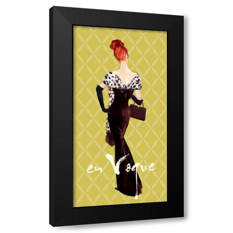 EnVogueFashionIllustration Black Modern Wood Framed Art Print with Double Matting by Art Atelier Alliance