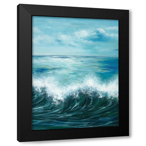 Coastal Wave 3 Black Modern Wood Framed Art Print with Double Matting by Art Atelier Alliance