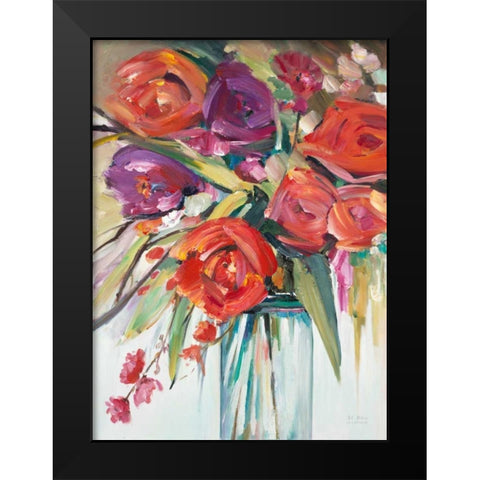 Mason Bloom 2 Black Modern Wood Framed Art Print by Art Atelier Alliance