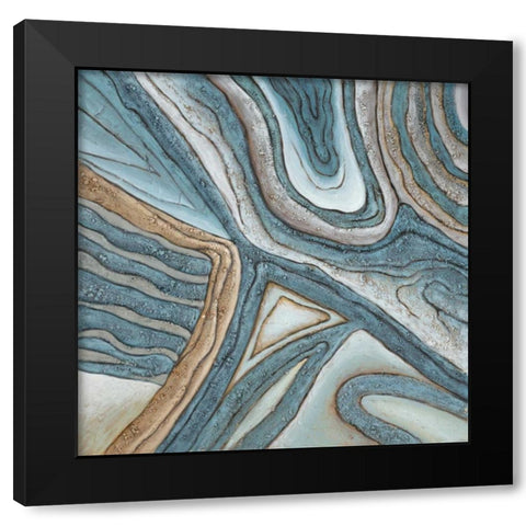 Sedimentary 1 Black Modern Wood Framed Art Print by Art Atelier Alliance