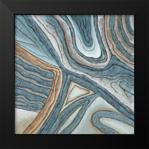 Sedimentary 1 Black Modern Wood Framed Art Print by Art Atelier Alliance