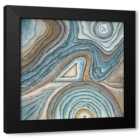 Sedimentary 2 Black Modern Wood Framed Art Print by Art Atelier Alliance