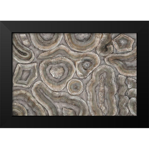 Malachite Black Modern Wood Framed Art Print by Art Atelier Alliance